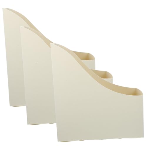 NAMOARLY 3Pcs Desk File Holders Magazine Organizer for Documents Brochure Storage Simple Design for Office and Study Use for Books and Stationery