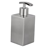 SOPOTUTU Dispensador Recargable de Jabón Líquido de Acero Inoxidable Botella para Cocina Baño y Dormitorio para Champú Loción y Jabón Diseño Compacto y Fácil Recarga
