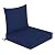 downluxe Waterproof Outdoor Chair Cushions 24x24, Outdoor Cushions for Patio Furniture with Removable Cover, Outdoor Deep Seat Patio Cushion Set with Backrest for Sofa, Couch and Patio Chairs, Navy