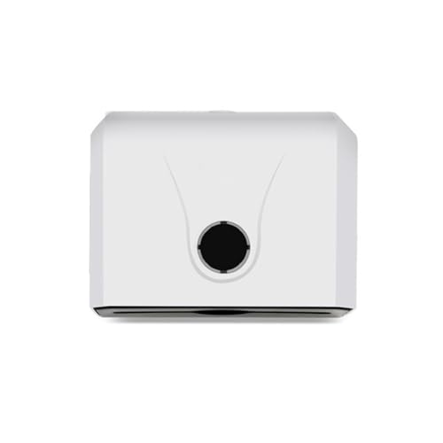 UPJAKS Dispensador comercial de toallas de papel montado en la pared, dispensador de toallas de mano comercial, caja de toallas de papel higiénico blanco, soporte de pañuelos plegable en C para baño,