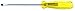 Urrea 9616 6-Inch Round Shank Amber Handle Screwdriver, 1/4-Inch