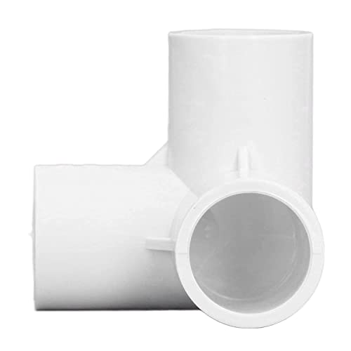 Image of DMAKS 3 way pipe fittings, Easy To Connect Impact Resistant Stable UPVC Tee Connector 1 /2 inch Inner Diameter for Furniture Installation for Tent Connection (10 pc)