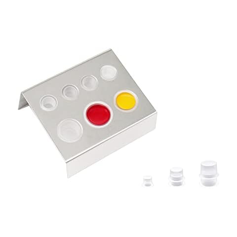 HuoHuo Pigment Ink Cup Holder,6PCS 7 Holes tainless Steel Watercolor Pigment Ink Cup Caps Holder,Permanent Makeup Container Cap,Tattoo Accessories (Silver) Cover