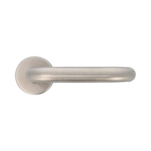 Amig - Lot de 2 Poignées de Porte en Acier Inoxydable Mat | Design Ligne Simple pour Portes Étroites | Durable et Résistant à l'Oxydation | Installation...