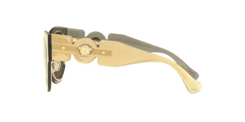 Versace Woman Sunglasses Transparent Dark Grey Frame, Dark Grey Lenses, 53MM2