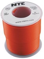 NTE Electronics WH22-03-100 Hook Up Wire, Stranded, Type 22 Gauge, 100' Length, Orange