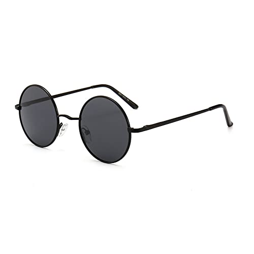 JoXiGo Gafas de Sol Polarizadas Redondas Hombre Mujer UV400 Vintage Retro Círculo Metálico