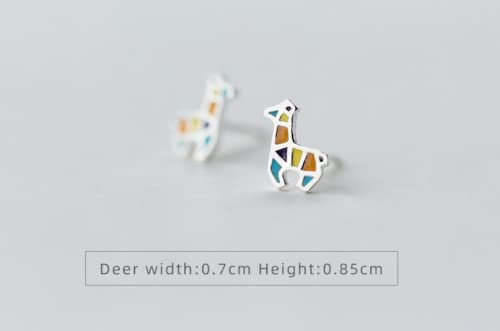 Boucles d'oreilles cheval en argent 925 et émail multicolore, le cadeau idéal pour femme