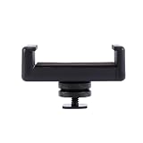 1/4 Phone Clip Holder Flash Hot Shoe Screw Adapter Tripod Mount for DSLR Camera, Screw Phone Holder