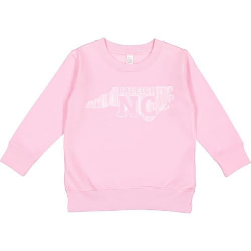 inktastic Raleigh North Carolina Toddler Sweatshirt 3T Pink 44268
