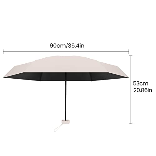 Guarda-chuva de viagem dobrável, mini guarda-chuva com 6 varetas, guarda-chuva dobrável para viagem,