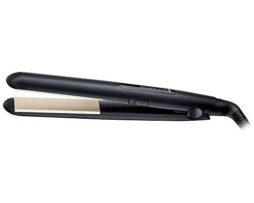 Remington Plancha de Pelo Ceramic Slim, Placas Flotantes Extralargas, Cerámica Anti-estática, Turmalina, Capa Protectora Teflón, Protección y Brillo, 2 Temperaturas hasta 220°C, S1510