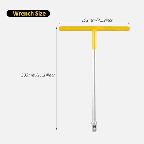 SNE tianfeng 13Pcs Vehicle Car T Shaped Handle Wrench Spanner With 8-19Mm 1/2 Socket Tool Set, Hex