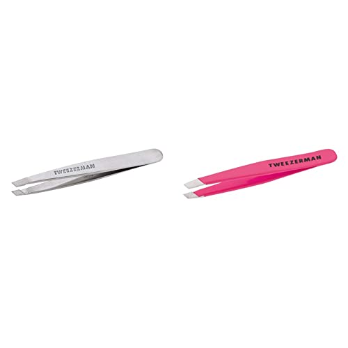 Pinza mini slant para retoques de cejas perfectas en viajes