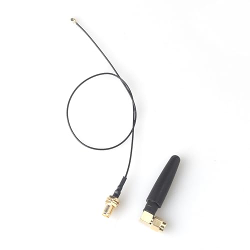 Image of 2.4GHz Bluetooth WiFi Antenna 2dBi SMA Male (Pin) with U.FL to SMA Female Pigtail RF1.13 Cable 30cm for Amplifier Board