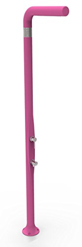 Arkema Funny Yang - Ducha Tradicional De Exterior Para Jardín Con Grifo Y Fregadero, Color Fucsia