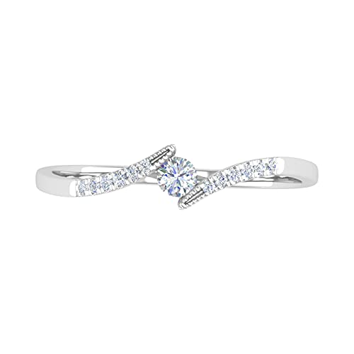 0.14 Carat Diamond Engagement Ring Band in 10K Gold3