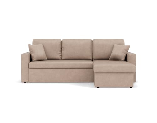 Bestmobilier Cyrus - Canapé d'angle réversible 4 Places - Convertible avec Coffre - en Simili