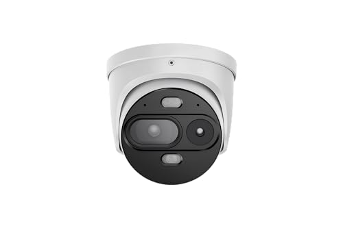 GemaVision IP Camera PoE 1/1.8" CMOS 4MP Mini Turret Temperature Measurement, Thermal and Visible Dual Channels,Smoking & Call Detection,2.6mm Thermal and 2.8mm Visible,IPC-TPC124X-AI-T-S3 2.8mm