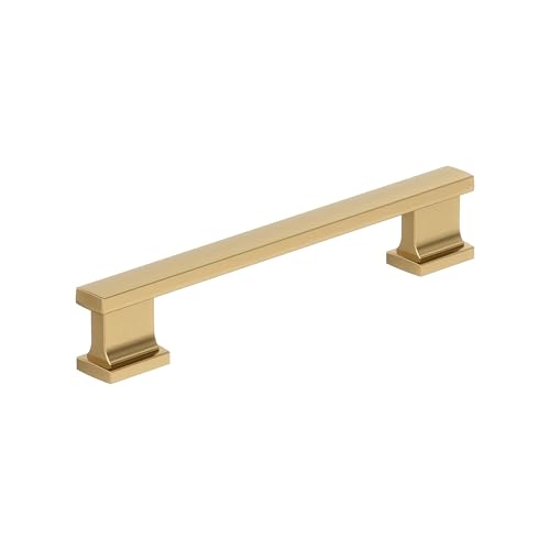 Image of Amerock 25 Pack 5-1 /16 inch Triomphe Champagne Bronze Drawer Pull | 5-1 /16 inch (128mm) Center-to-Center Mounting Distance and 6-1 /16 inches Overall Length, Durable Zinc Cabinet Hardware