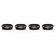 VIABLUE UFO XL Absorber * Ø 6,5 cm * Shock-, Resonanz,- Schwingungsdämpfer für Lautsprecher, Subwoofer und vibrierende Geräte * schwarz * Set 4 Stück