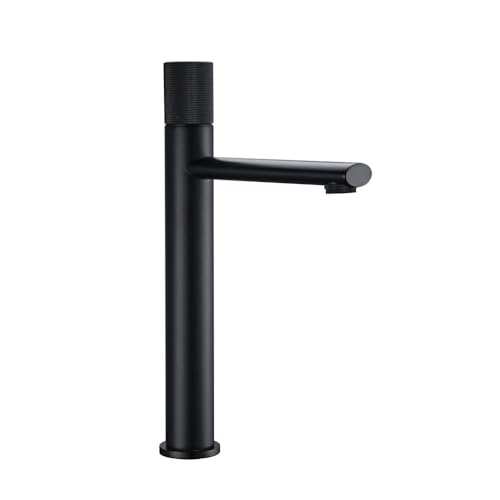 Robinet de lavabo eau chaude et froide à bouton moleté pivotant