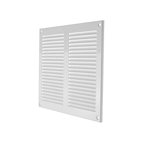 8" x 8" Inch / 200 x 200 mm White Air Vent Cover, Steel Return Air Grilles, for Ceiling and Sidewall, HVAC - Image 3