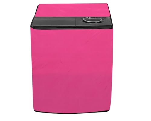 Image of Stylista Waterproof and Dustproof Polyester Washing Machine Cover Compatible for Godrej 10 Kg Semi-Automatic Top Loading WSEDGE NEO 100 5.0 PB3 SLGR, Pink