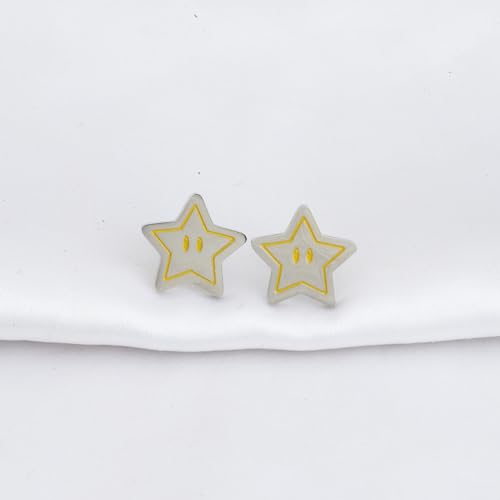 Star Studs Earring Videogame Gift Bros Movie Inspired Gift3