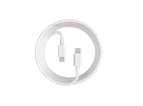 Type C to C cable for samsung galaxy M53 5G cable Original Like Charging usb PD Fast Charging Cable with Rapid Data Transfer, Anti-Breakage Wire type c to type c - PF1 WHITE