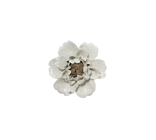 Image of Ceramic Flower Wall Art Decor, Artificial Flower Wall Sculpture,Handmade Ceramic Flowers for Home,Hallway,Living Room, Kitchen,Bathroom (Spotted Color,Peony, 3.55 inch)