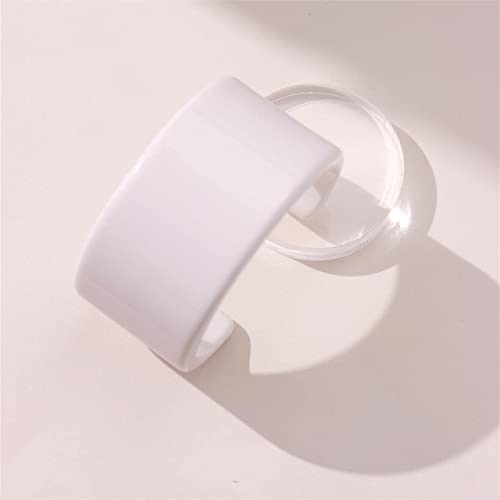 Fuqimanman2020 Acrylic Open Cuff Bangle Colorful Simple Geometric Transparent Resin Bracelet Jewelry2