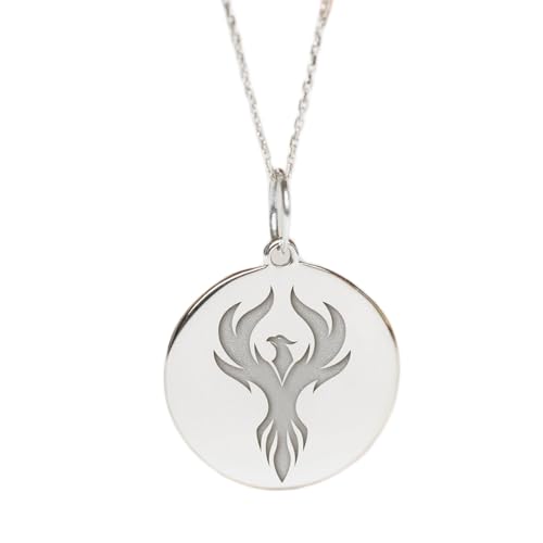 Pendentif Phénix argent avec chaîne câble pour un style bohème chic au quotidien