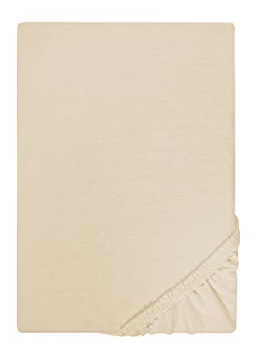 biberna 0077155 Drap housse en jersey, mastic, 1x 180x200 cm  200x200 cm