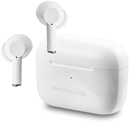Mairpinda Wireless Earbuds Bluetooth Headphones 5.0 in Ear Earphones Built in Noise Cancelling Mic Touch Control, 24H Playtime, Type-C Charge, IPX5 Waterproof, Auto Pairing for iPhone/Android(White)