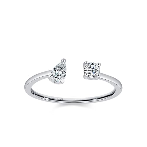 Bague fiançailles argent simple poire : l'éclat durable sans ternir