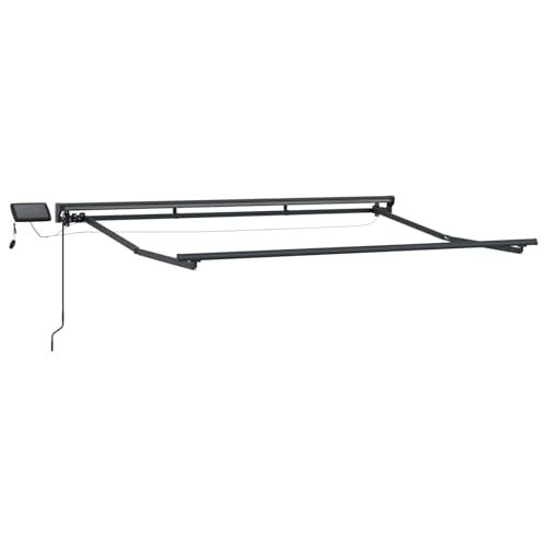 Brise Soleil Store Banne Manuel à LEDs Crème 3 x 2,5 m pour Patio et Balcon