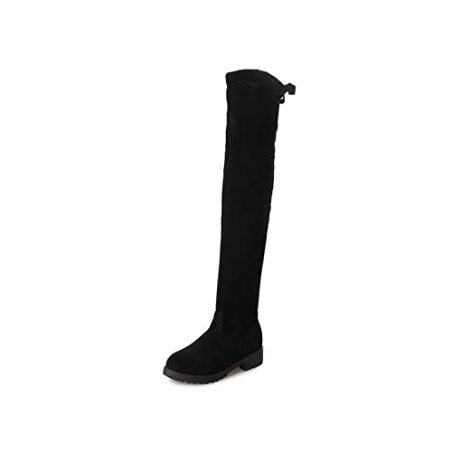 Bjdqcpasklca Botas de Mujer de Invierno Invierno Nuevas Botas Europeas y Americanas Delgadas Que Las Botas de Rodillo de algodón de Las Botas de algodón Cover