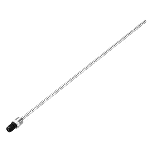 uxcell 8mm Dia G1/2 Thermowell Weldless Stainless Steel 304 with Cable Gland 500mm Length for Beer Fermenter, Black