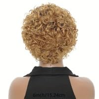 Perruque courte bouclée avec volume naturel et effet moelleux durable