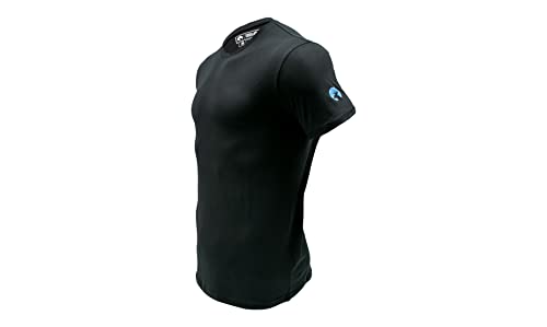 Deer Mountain 3 Pack Mens Performance Moisture Wicking Crew Neck Undershirts/Ultra Soft Stretch Sports Mens T-Shirt(Black/Black/Black, Medium) #TOP1