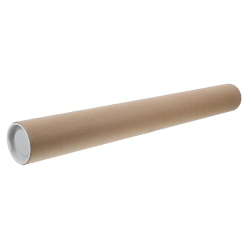 HAPINARY Cardboard Tube Mailers Kraft Paper Scroll Painting Holder for Blueprints Round Shipping Tubes for Artwork