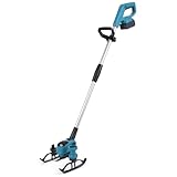 Aoresac 21 V Tragbarer Elektrischer Rasenmäher, Kabelloser Tragbarer Rasenmäher, 9000 U/min Unkrautjäter mit Langer Akkulaufzeit Zum Beschneiden, Automatischer Unkrautjäter (Blau)