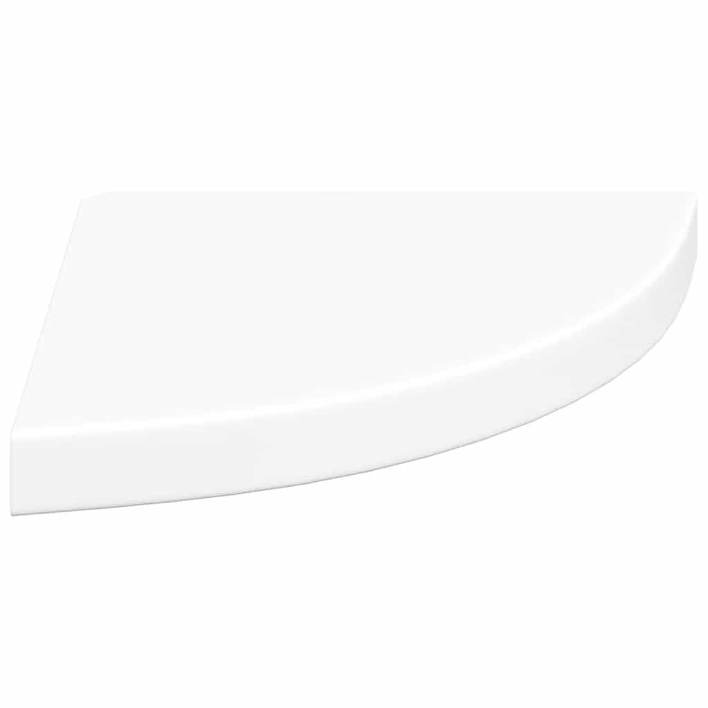Zawieszone półki narożne, 2 szt., biała płyta MDF, 35 x 35 x 3,8 cm, z niewidocznym systemem montażowym, stabilny regał ścienny, wiszący regał na książki, listwę na zdjęcia, półkę i dekorację