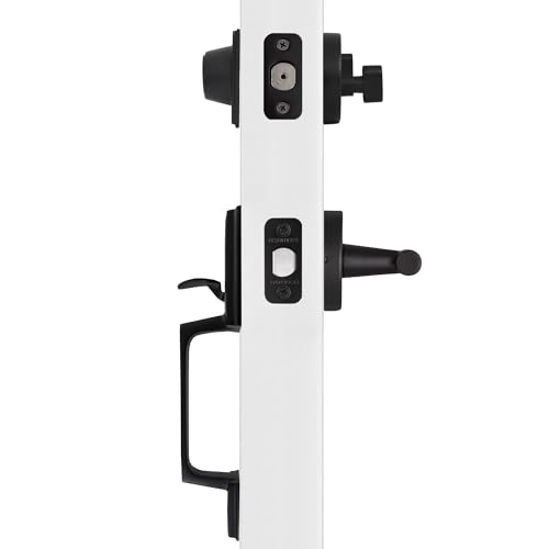 Image of Design House Moderno Eastport Keyed Entry Handleset, Matte Black | 2-Way Adjustable, Surface, Contemporary /Modern, Zinc, Hardware, 582643