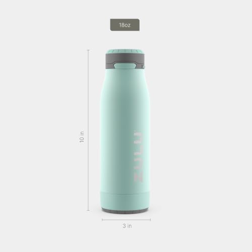 Image of ZULU Ace Vacuum Insulated Stainless Steel Water Bottle with Chug Spout, Leak-Proof Locking Lid and Removable Base for School, Backpack, Sports, Gym, Travel
