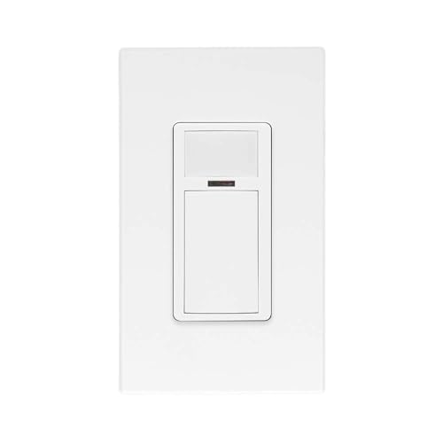 Leviton PIR Smart Occupancy Sensor Switch, 120-277VAC, 50/60Hz; App Configurable with the Smart Sensor App, LED Nightlight, ODS15-IDW, White by Leviton - Used condition - US$18.34
