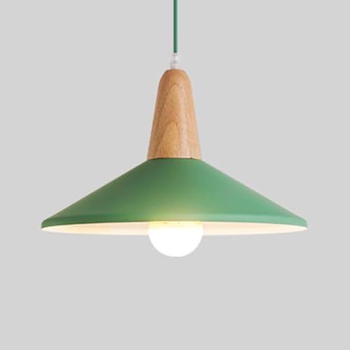 Suspension macaron en métal et bois avec douille E27 pour l'éclairage de votre chambre
