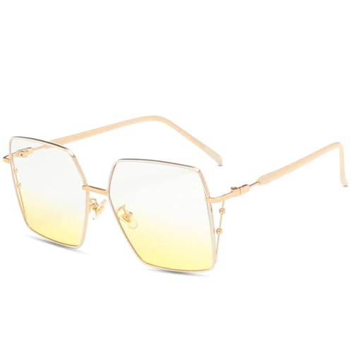 Lunettes de soleil de luxe pour femmes en métal résistant et style punk