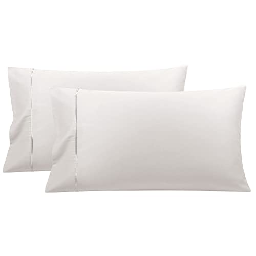 PICCOCASA Funda de Almohada de Algodón con Cierre de sobre, Juego de 2 Suaves Transpirables Fundas Almohadas sin Cremallera para Dormitorio Hotel - Isabelina, 51x76cm Cover